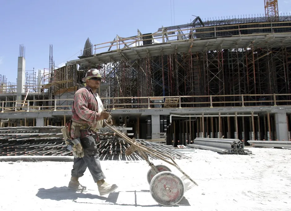 A construction worker in Florida on May 2, 2006, a day after the "Great American Boycott," a one-day strike by immigrant workers nationwide.