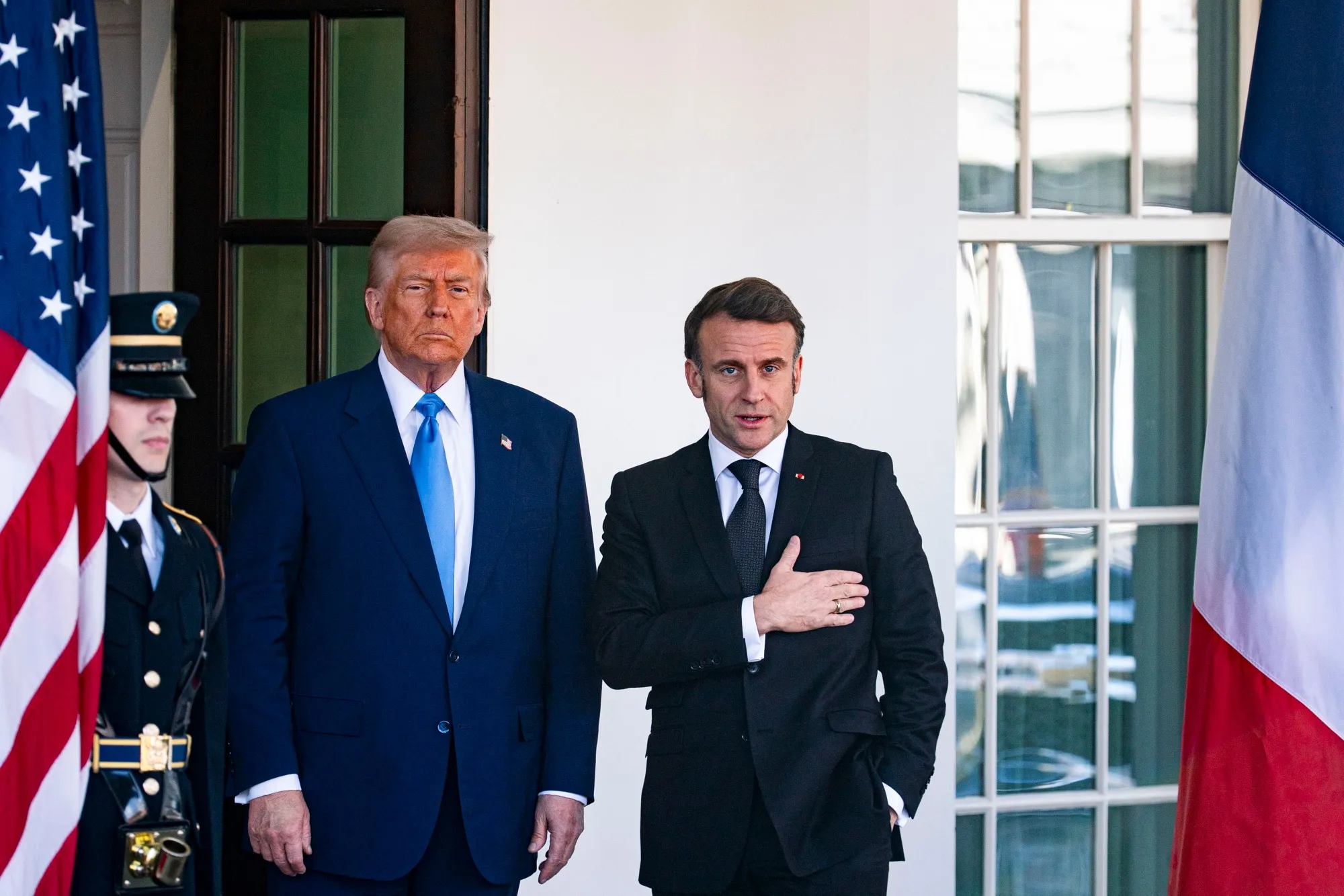Президент Дональд Трамп встретился с президентом Франции Макроном В Белом Доме