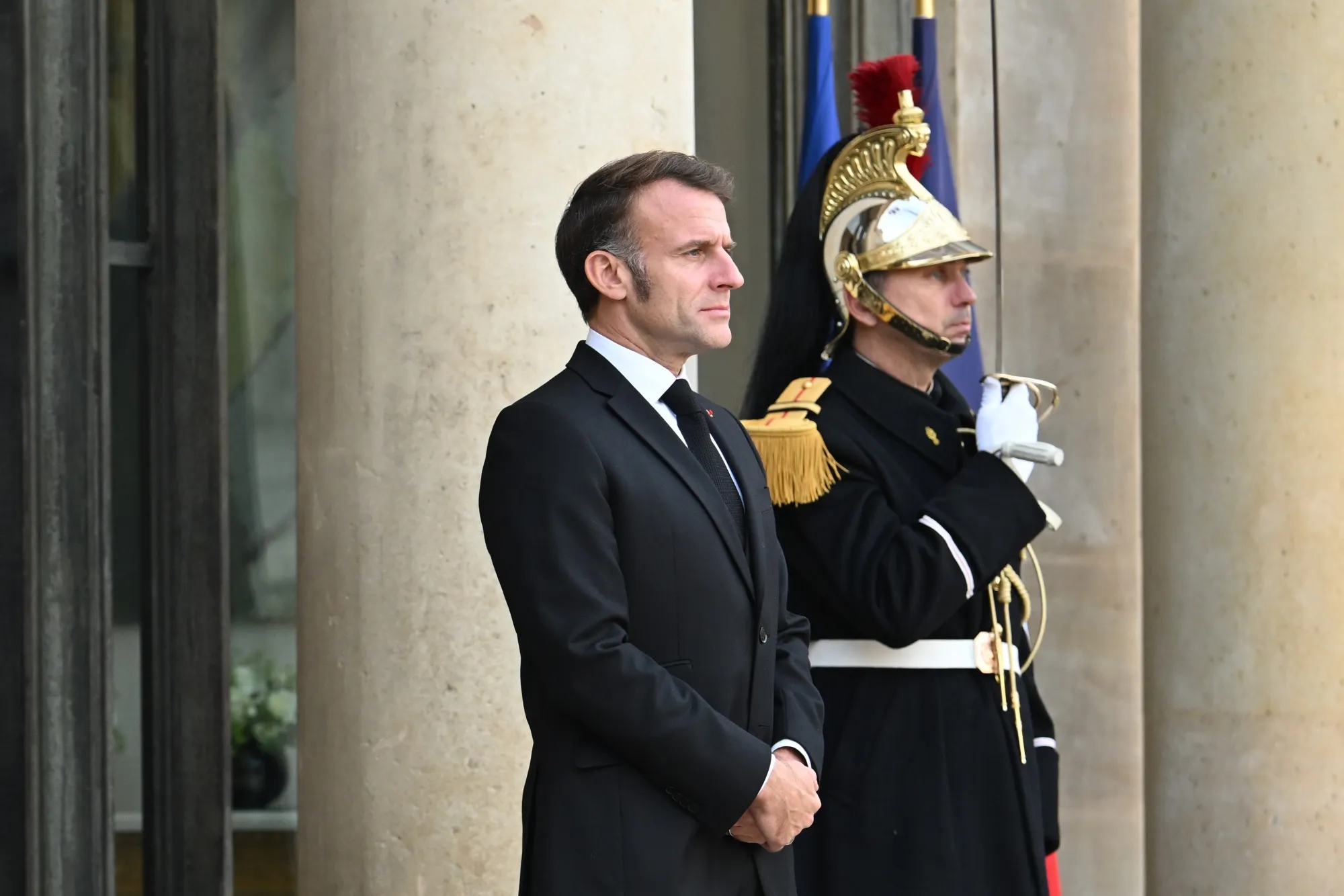 Emmanuel Macron at the Elysee Palace in Paris.