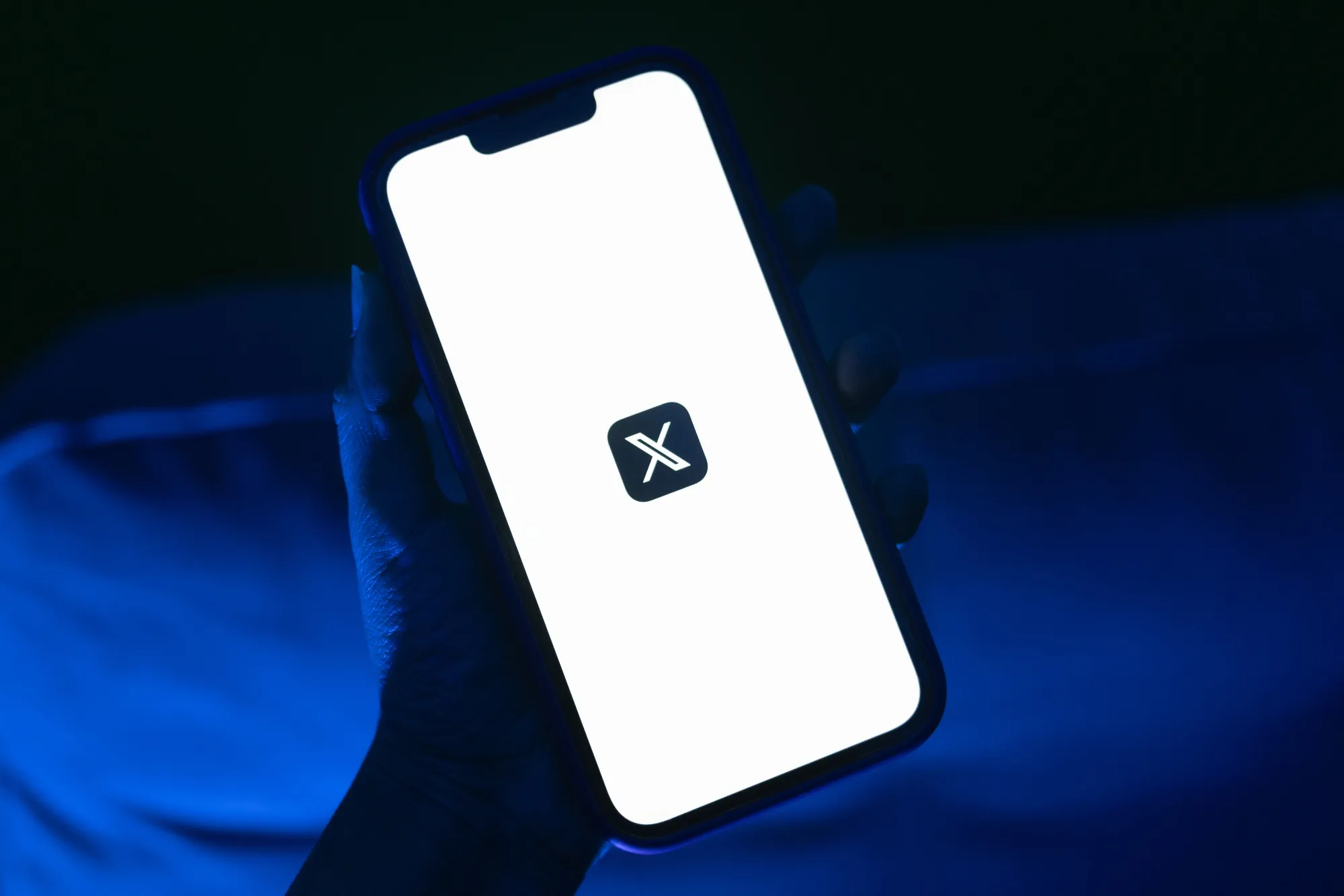 The logo of Elon Musk’s social network X.