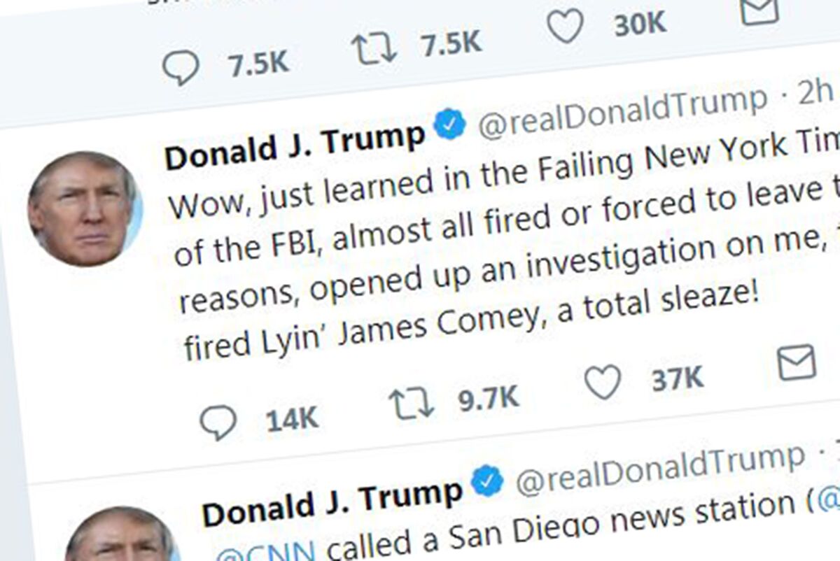 Trump Lashes Out at FBI After Times Report on Russian Probe - Bloomberg