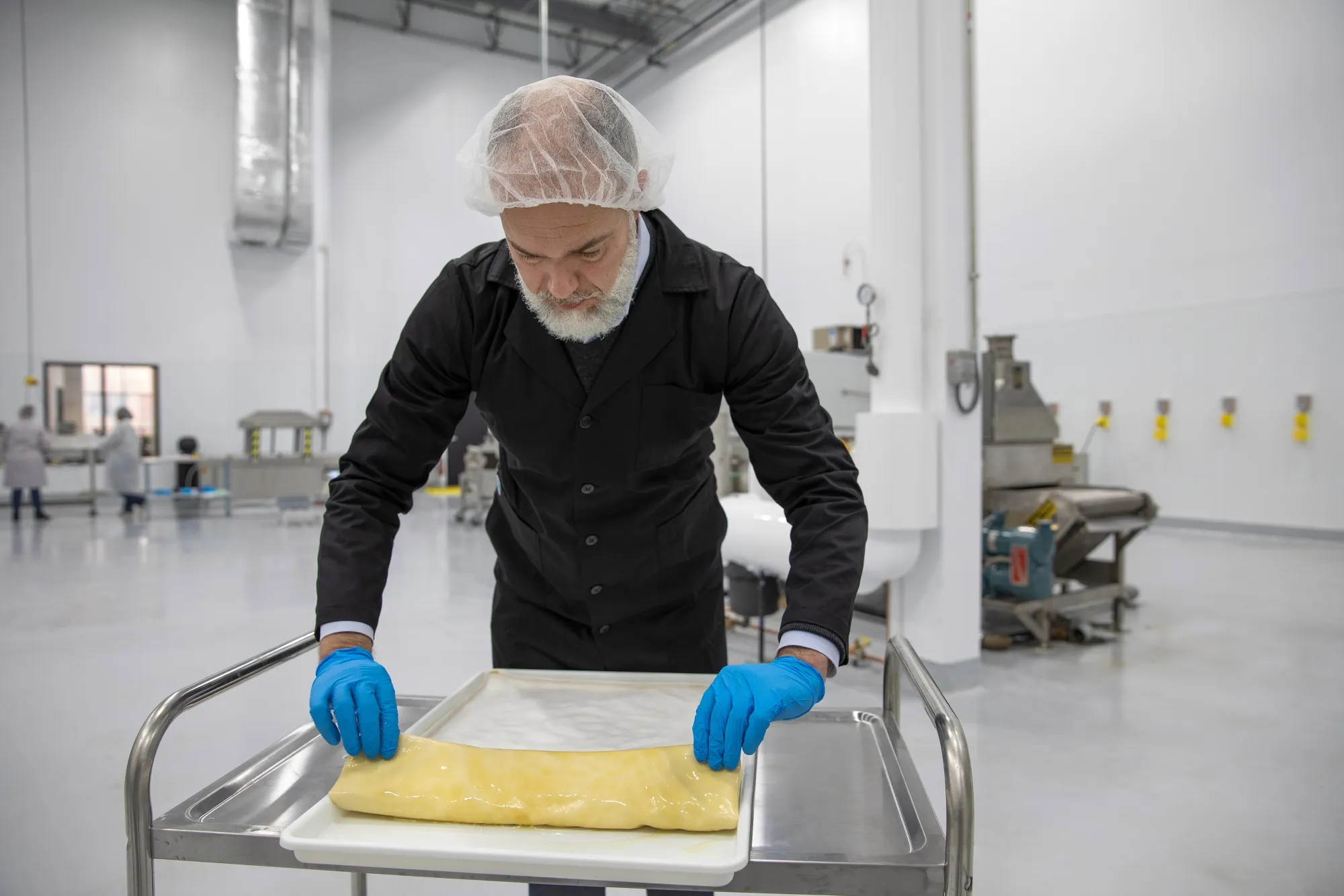 Thomas Jonas, chief executive of Chicago-based food tech company Nature’s Fynd, shows alternative protein created from a microbe found near a Yellowstone Park volcano. The company raised $80 million from investors this year.