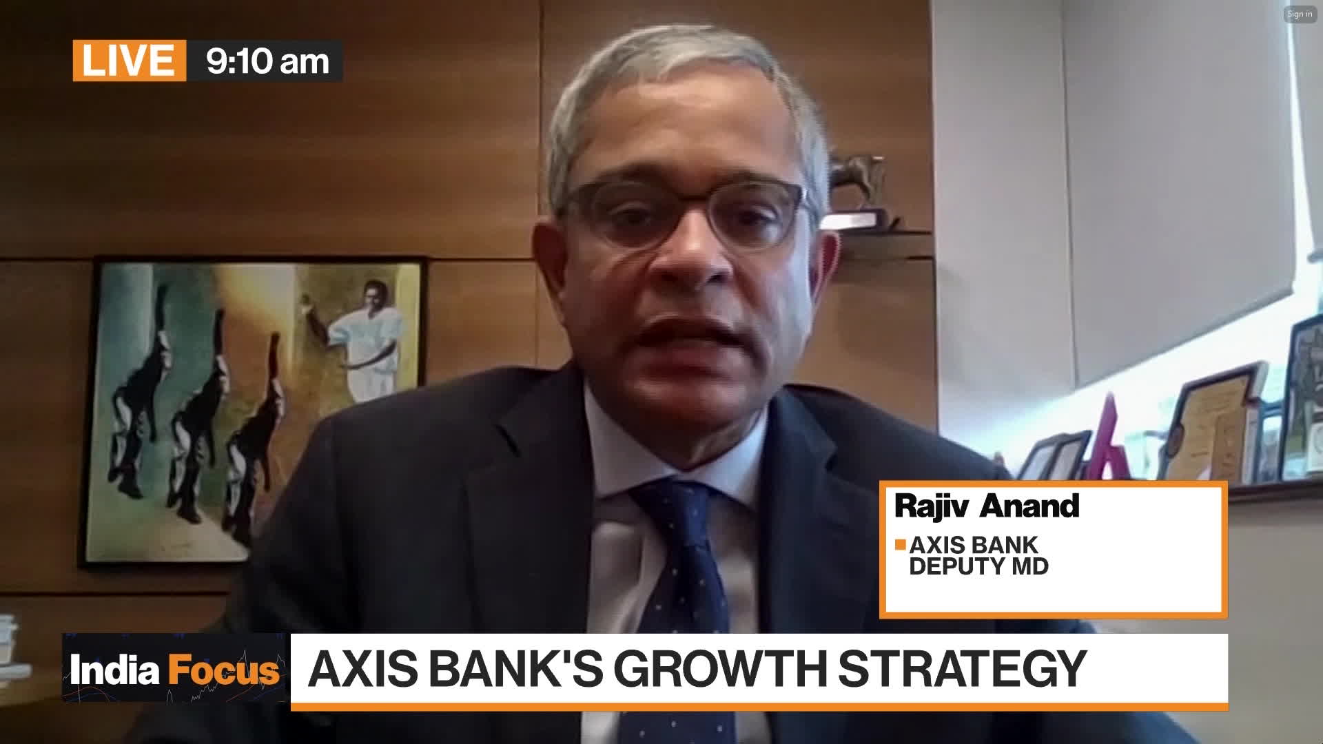 Watch Axis Bank's Anand On Growth, Expansion Plans Bloomberg