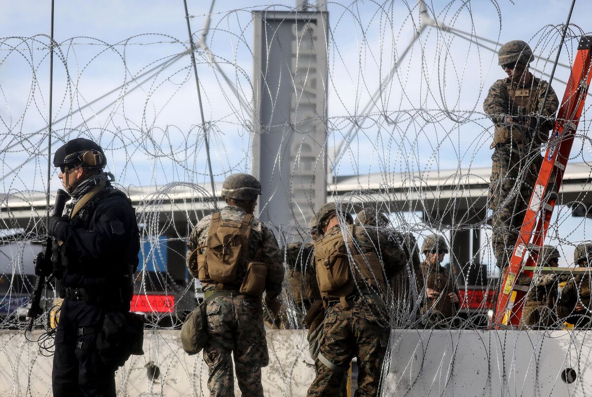 Trump Calls for Wall Funding After Saying He's Closed Border - Bloomberg