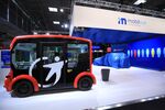 An autonomous bus on the Mobileye stand during the IAA Munich Motor Show in Munich, in Sept.&nbsp;2021.