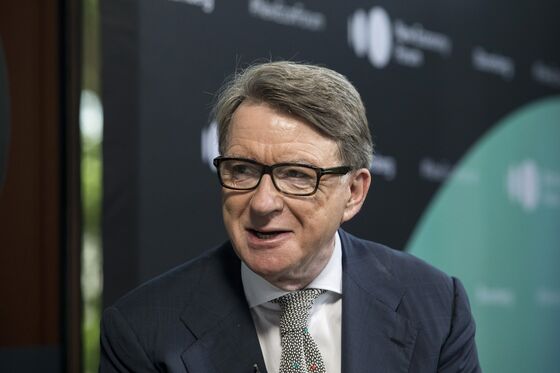 U.K. ‘Almost Certain’ to End Up With Hard Brexit, Mandelson Says