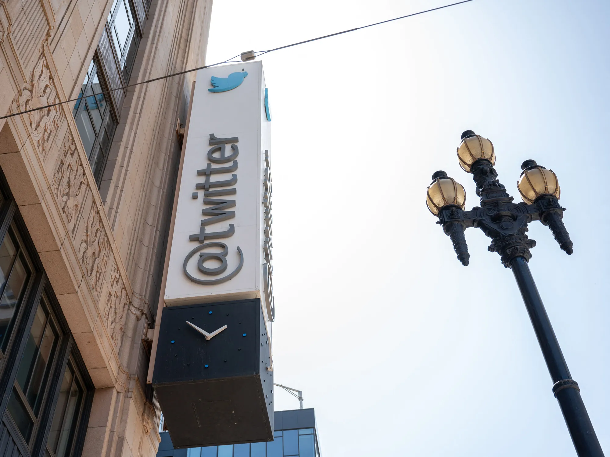 The Twitter logo at their headquarters&nbsp;in downtown San Francisco