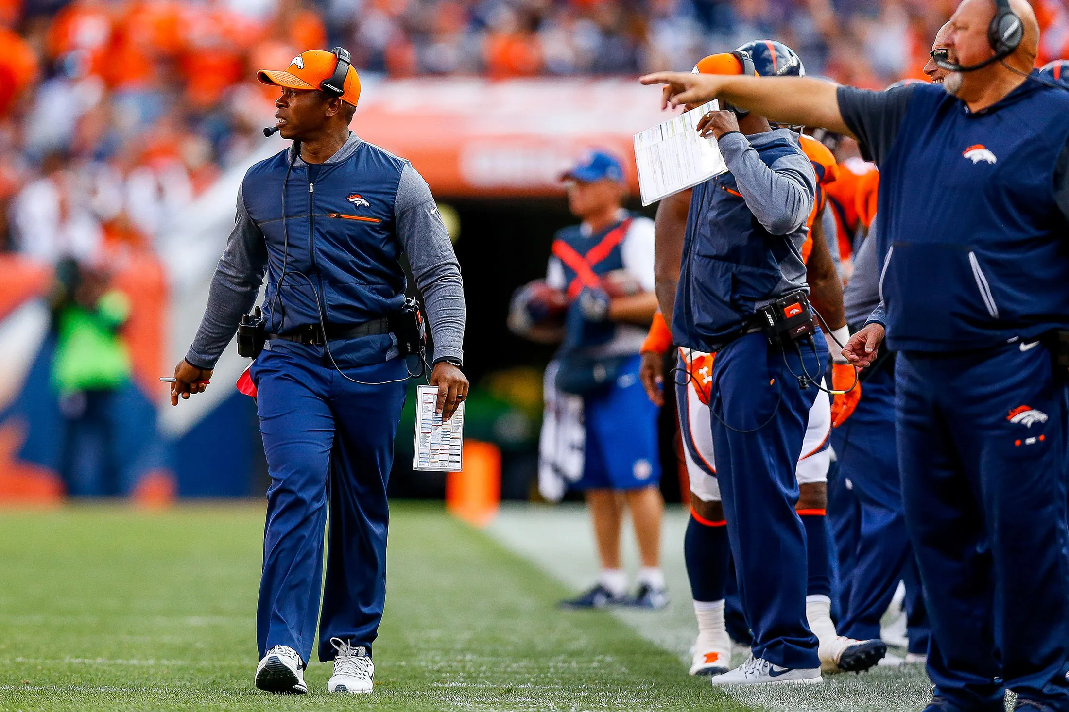 Denver Broncos head coach Vance Joseph. The hiring of Vance Joseph with the Denver Broncos and Anthony Lynn with the Los Angeles Chargers earlier this year moved the total of black and Latino head coaches to eight, tying the NFL high set in 2011.
