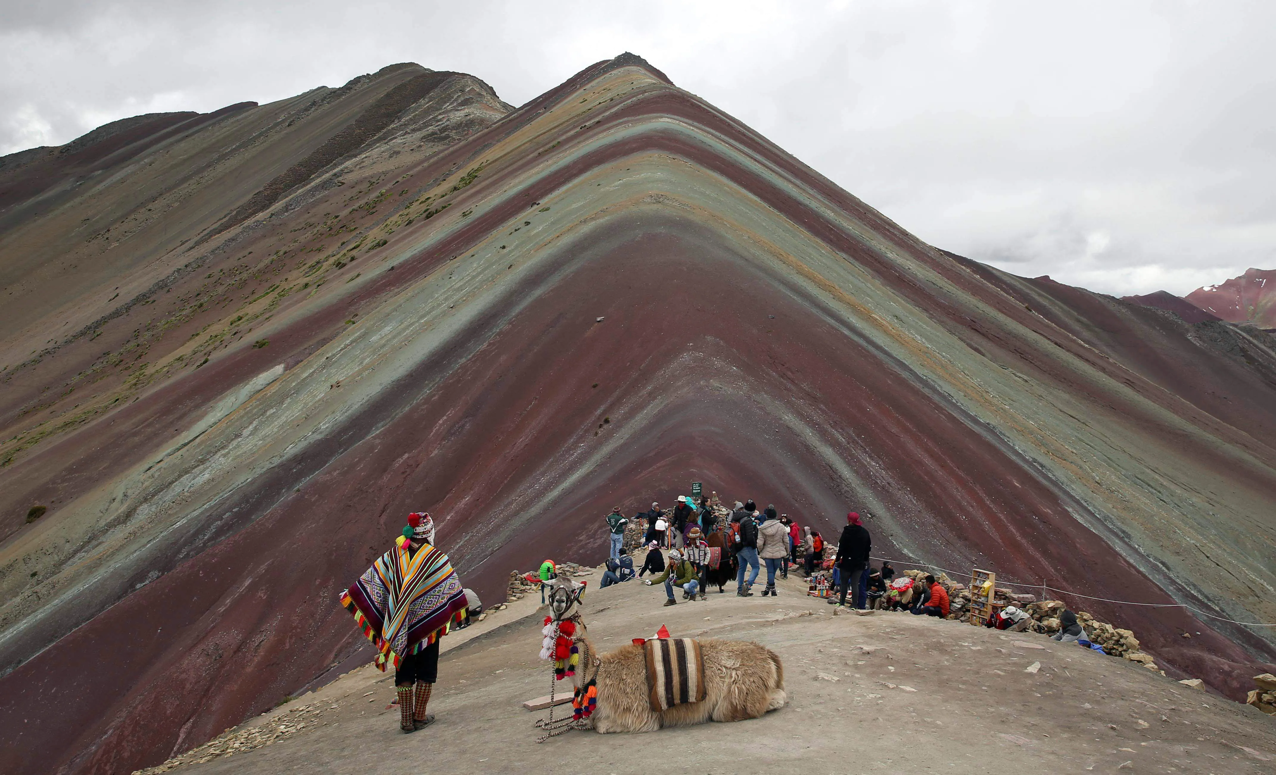 Rainbow Mountain in Pitumarca, Peru.