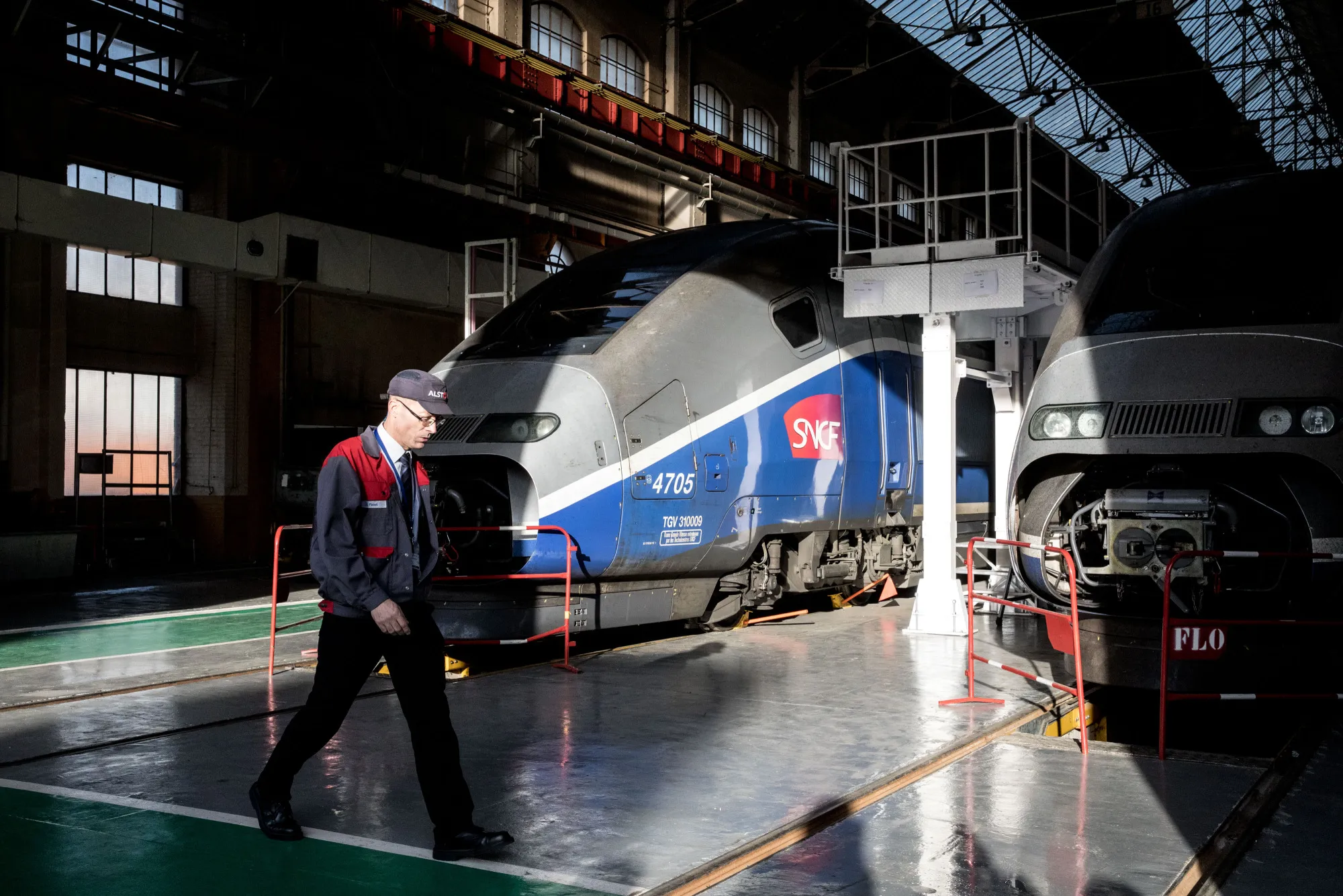 A TGV high-speed train at the Alstom SA factory in Belfort, France.
