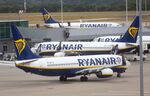 Ryanair aircraft&nbsp;on the tarmac at London Stansted Airport in Stansted, UK.