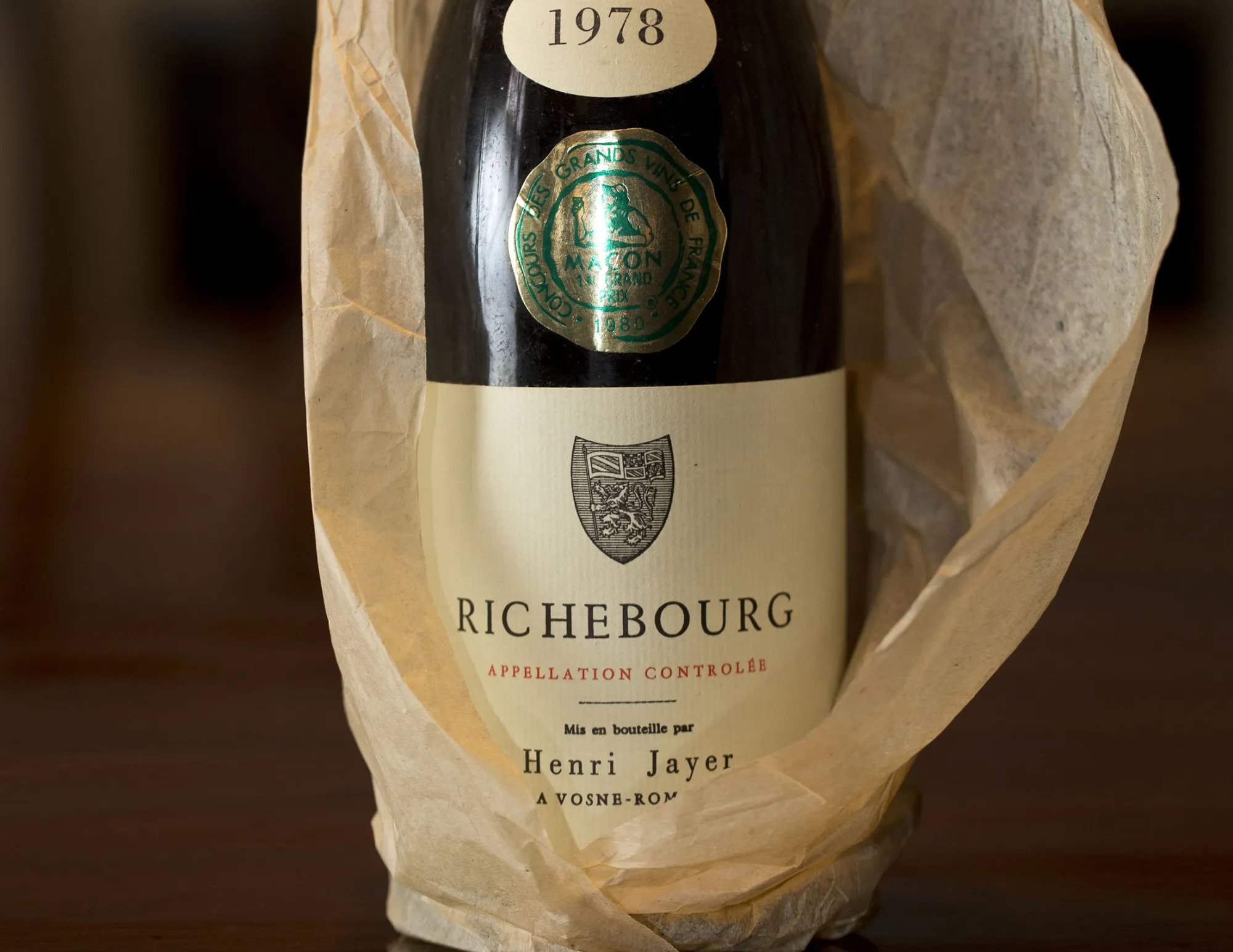 【空瓶】Richebourg 1978 リシュブール Richebourg 1978 Jayer Burgundy Leads Sotheby's Wine Auction