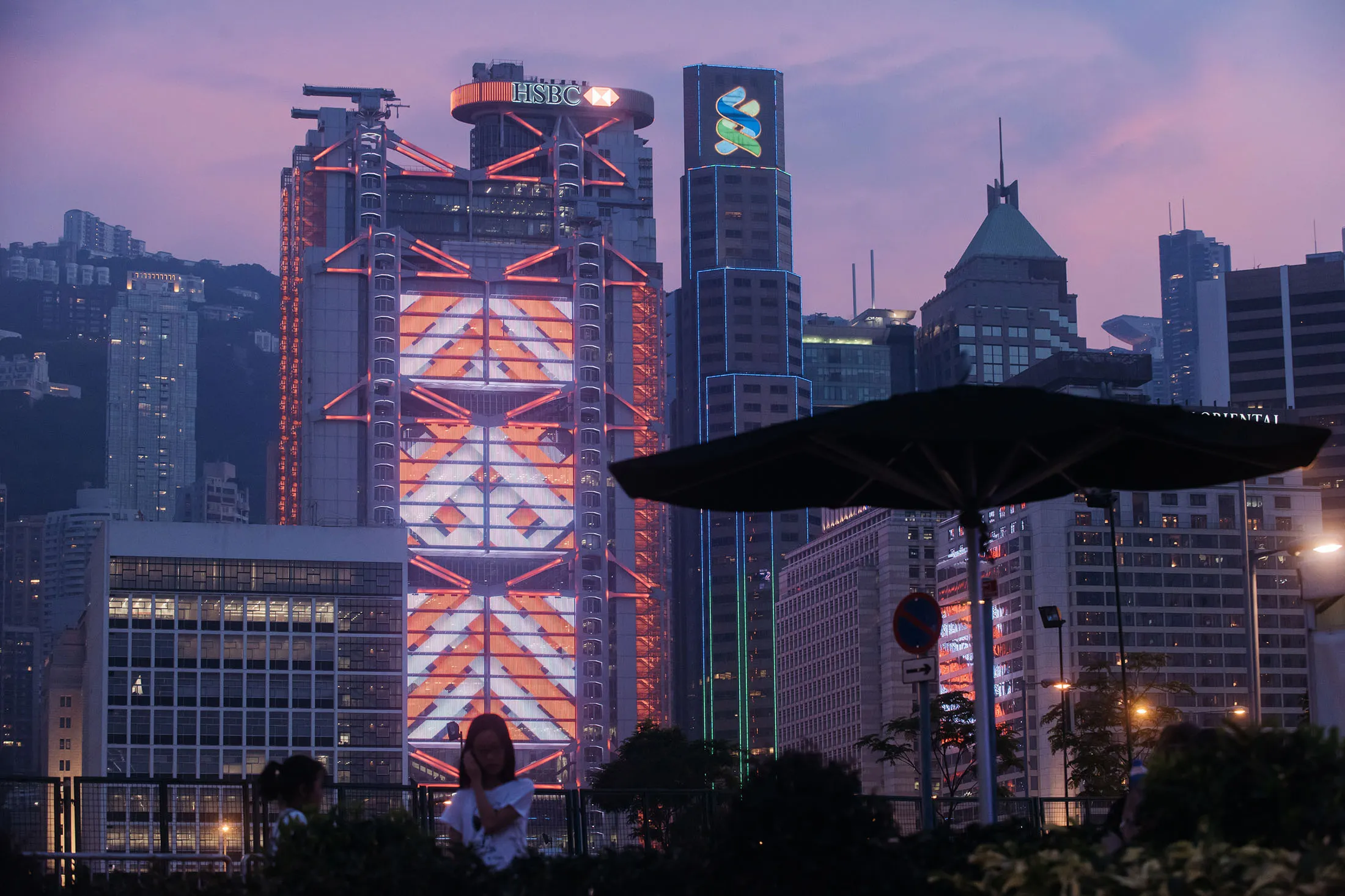 The HSBC building in Hong Kong.
