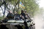 Ukrainian soldiers near the eastern Ukrainian city of Donetsk on Aug. 11