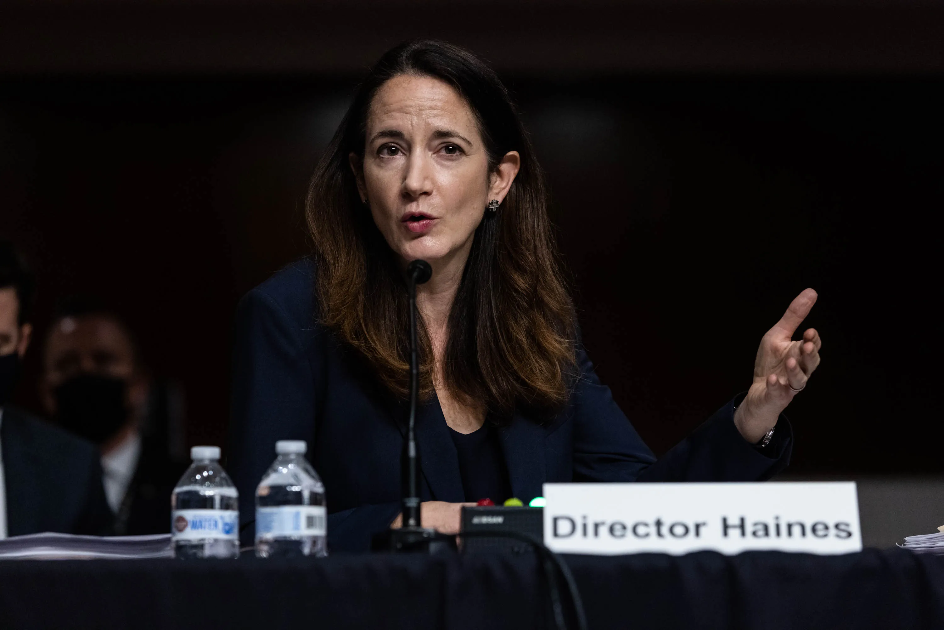 Avril Haines during a Senate Armed Services Committee hearing in Washington, D.C., on April 29.
