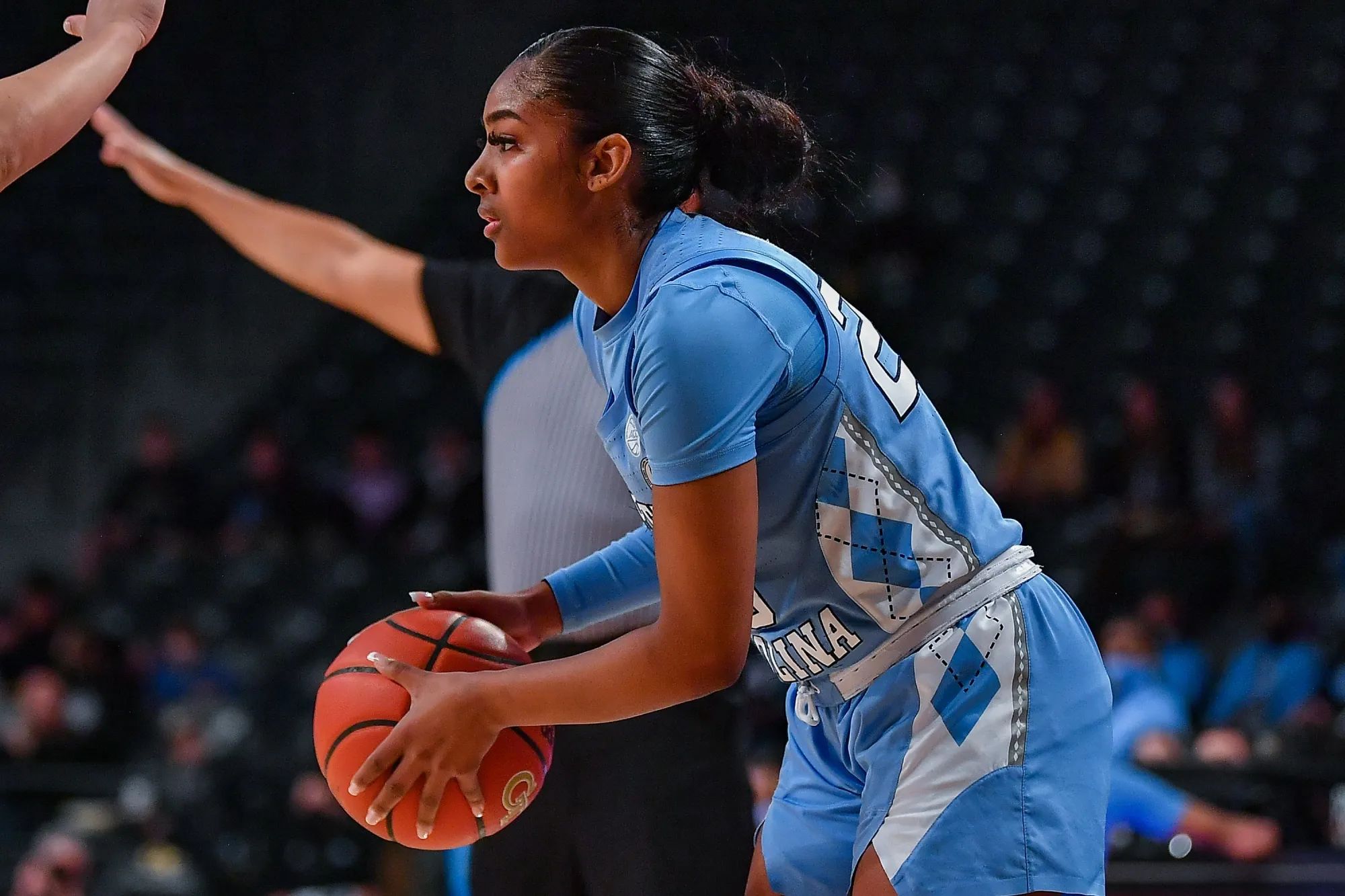 Deja Kelly&nbsp;as her North Carolina Tar Heels played the Georgia Tech Yellow Jackets on Jan. 23 in Atlanta.&nbsp;