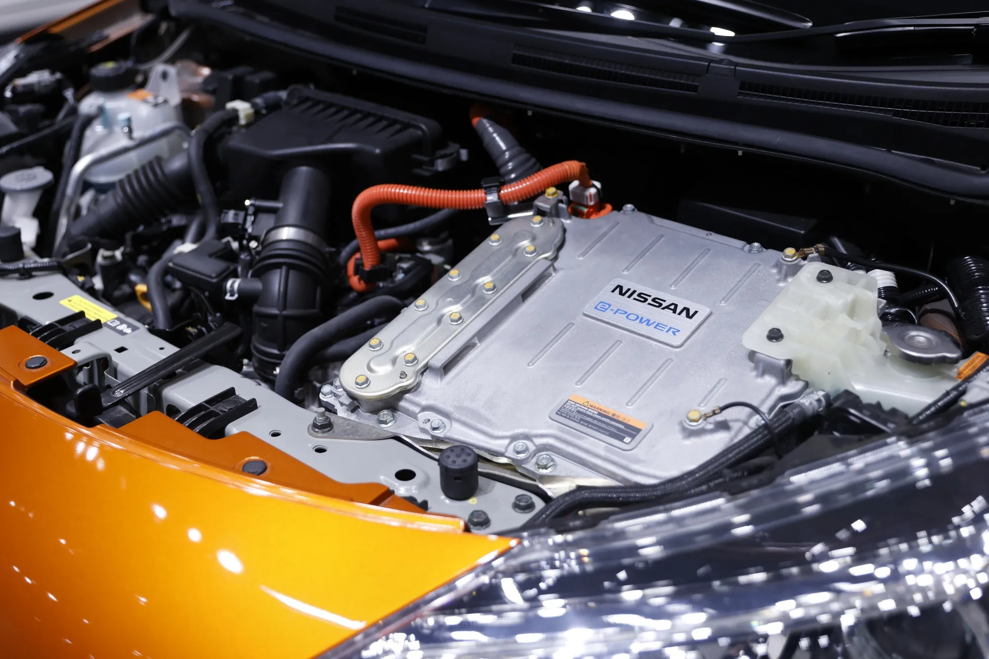 Nissan’s first-generation e-Power system installed on a Note vehicle.