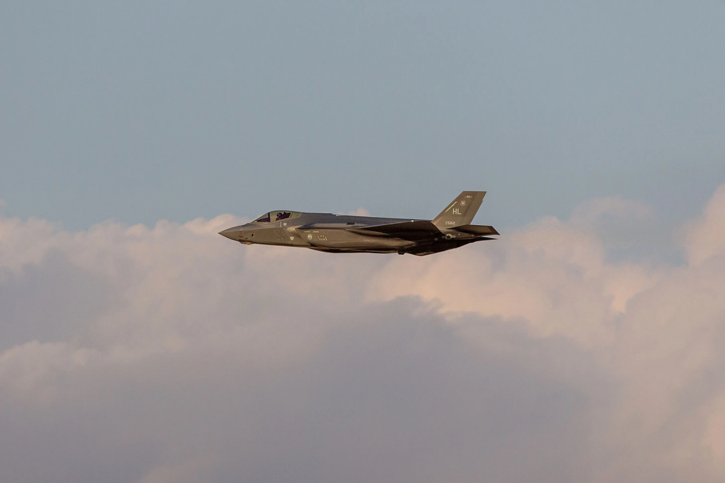 A Lockheed Martin F-35 fighter jet.