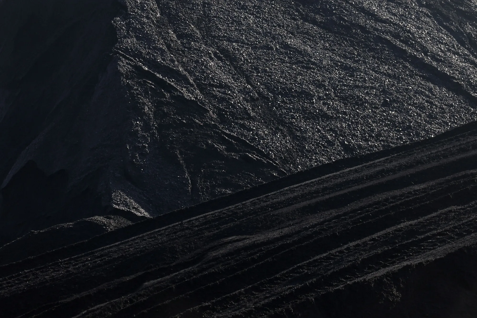 Coal in a storage yard in Japan.