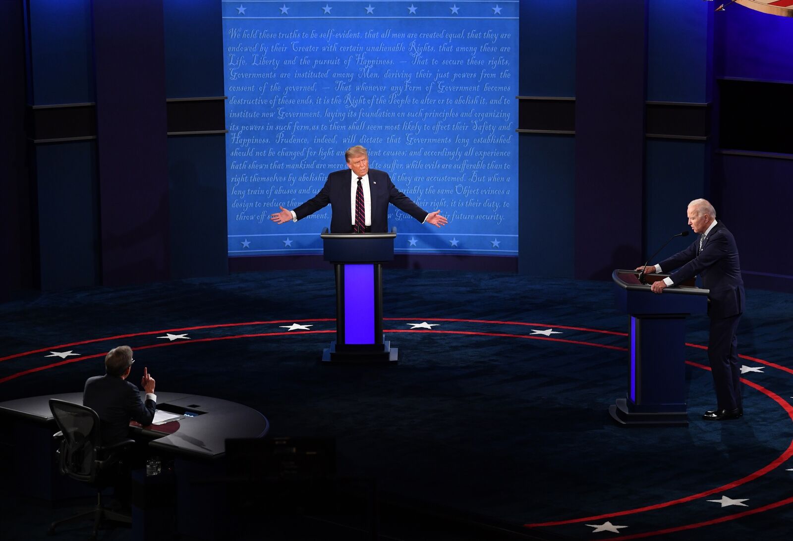 First Presidential Debate Between Donald Trump And Democratic Candidate Joe Biden