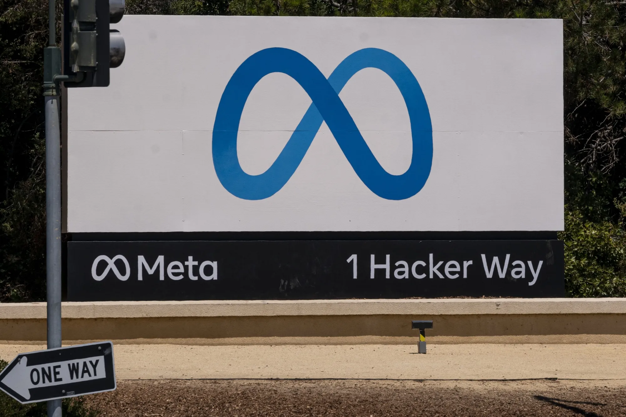 Meta headquarters in Menlo Park, California, US.