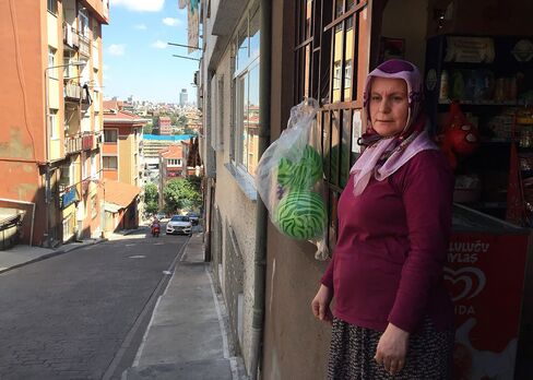 Semiha Karaoglu outside her store in Istanbul's Kaptanpasa district.