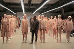 Kanye West poses during the finale of Yeezy Season 2 during New York Fashion Week in 2015.&nbsp;