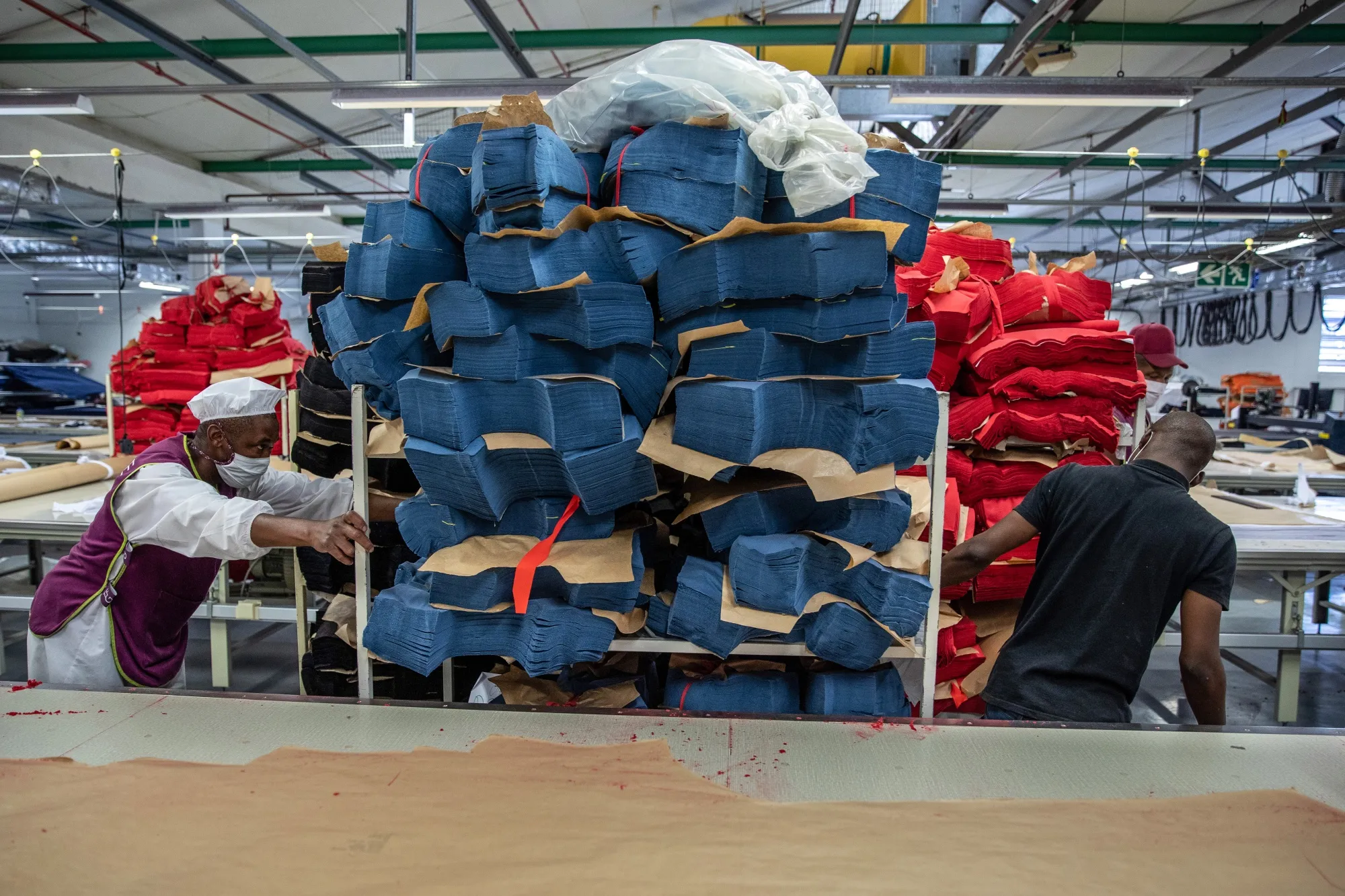 Workers at a textile factory in Cape Town.&nbsp;
