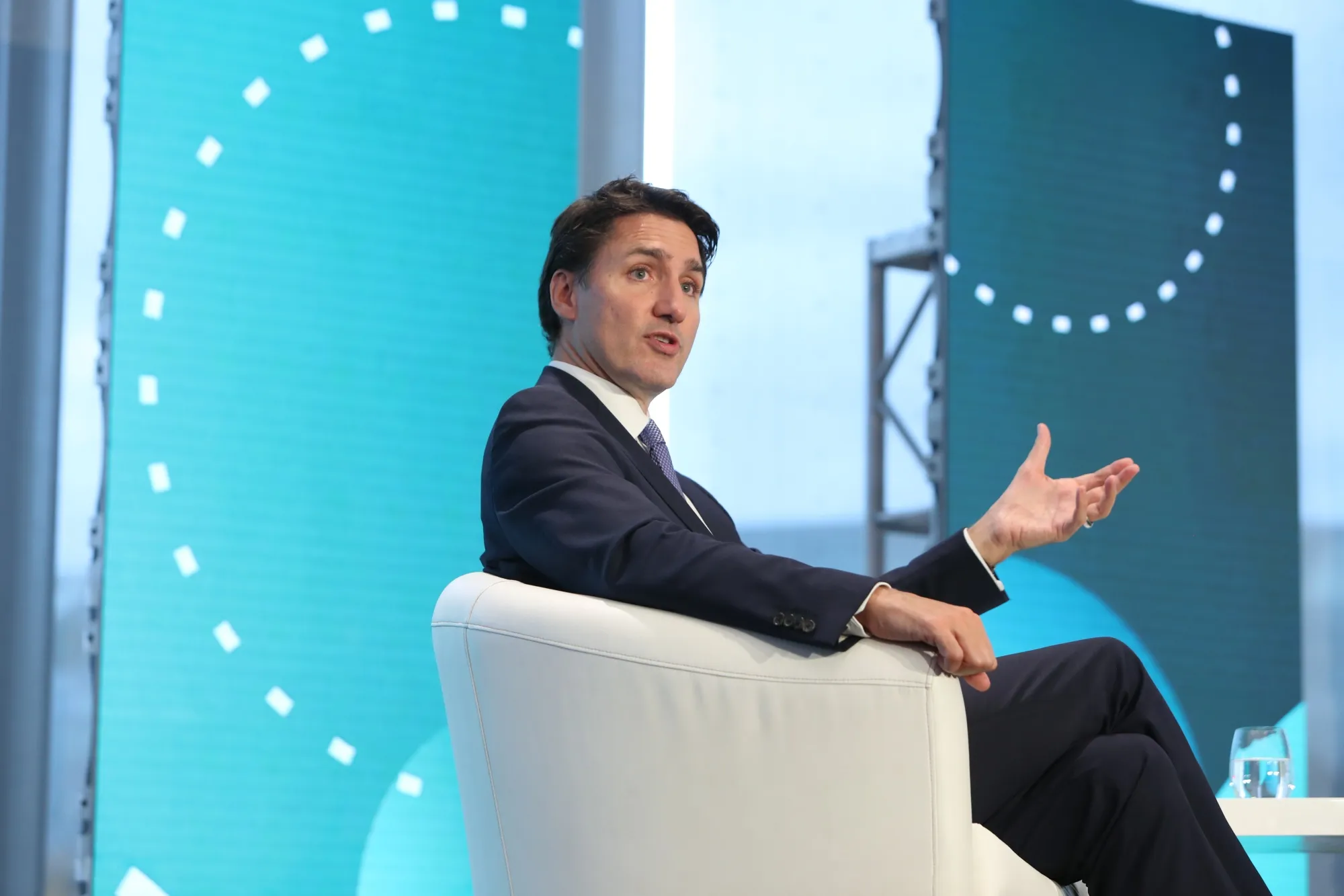 Justin Trudeau speaks at a climate conference in Ottawa, on&nbsp;Oct. 18.