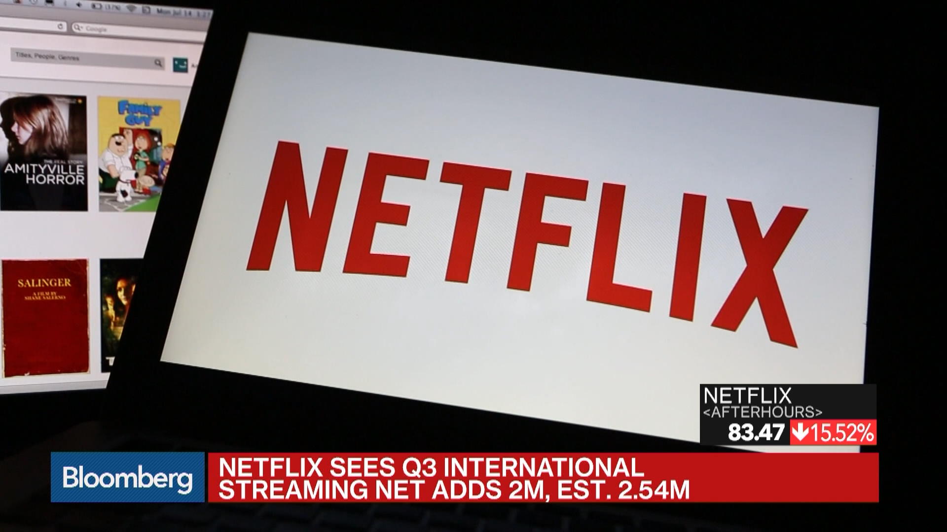 Netflix Tumbles After Subscriber Adds Miss Forecast