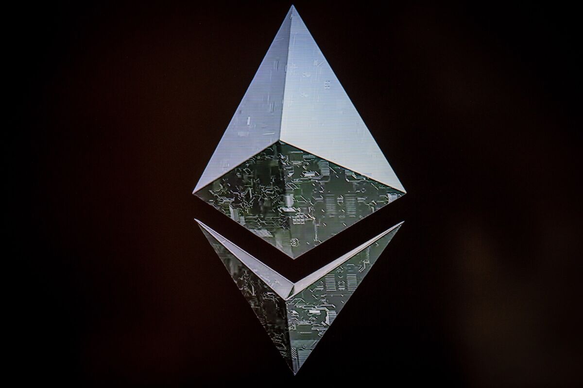 As Ethereum moves to proof of stake, about 11% of ETH is staked and earning but won't be withdrawable until the "Shanghai" update, expected in about six months (Olga Kharif/Bloomberg)