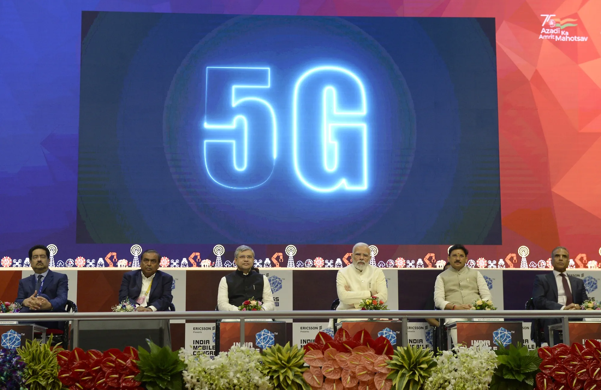 Delegates at India Mobile Congress 2022 in New Delhi, India, on&nbsp;Oct. 1.&nbsp;