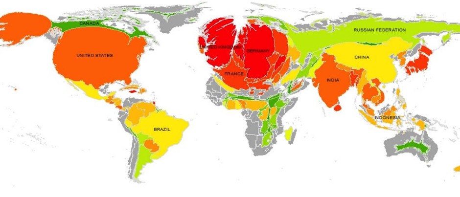 This Warped Map Shows Global Warmings Biggest Offenders Bloomberg