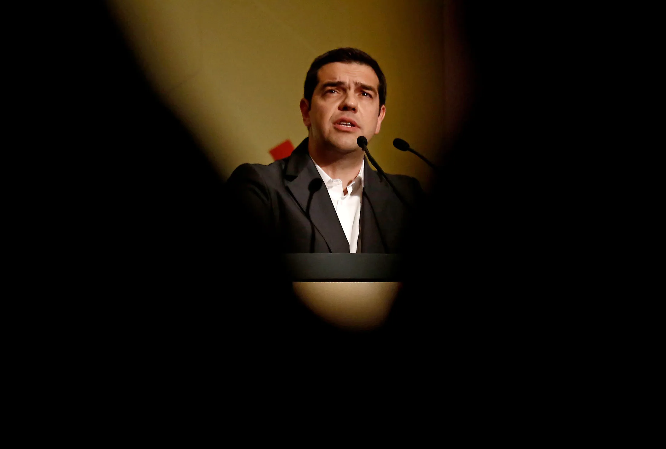 Alexis Tsipras, Greece's prime minister, speaks during an event in Athens, Greece, on Friday, May 15, 2015.
