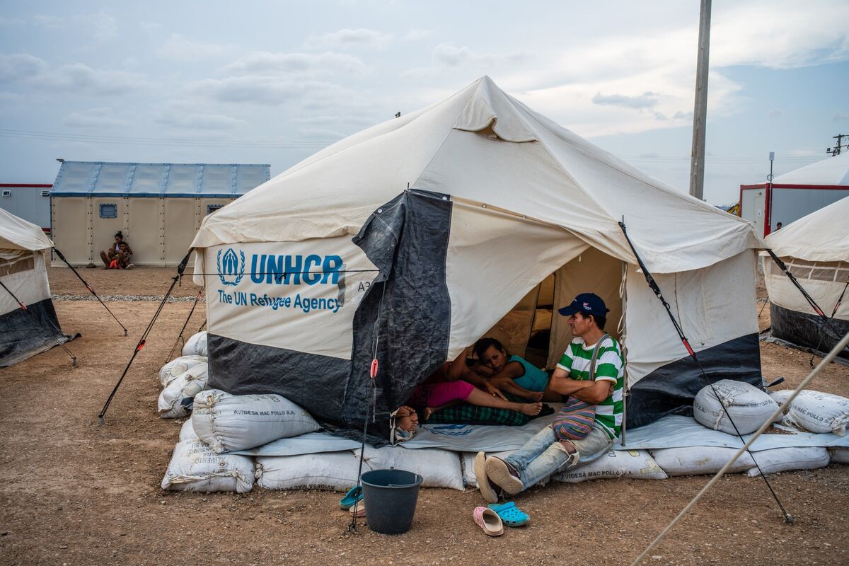 refugee camp tents
