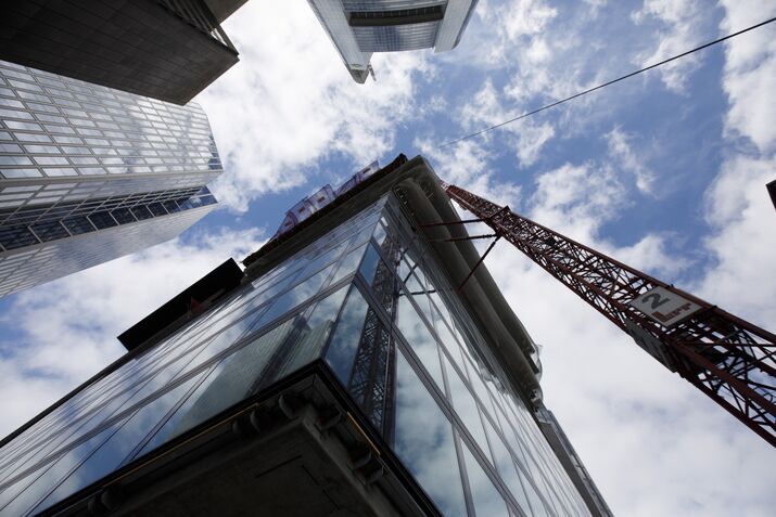 Construction Inside Omniturm Tower As German Residential Property Prices Rise At Fastest Pace In Decades