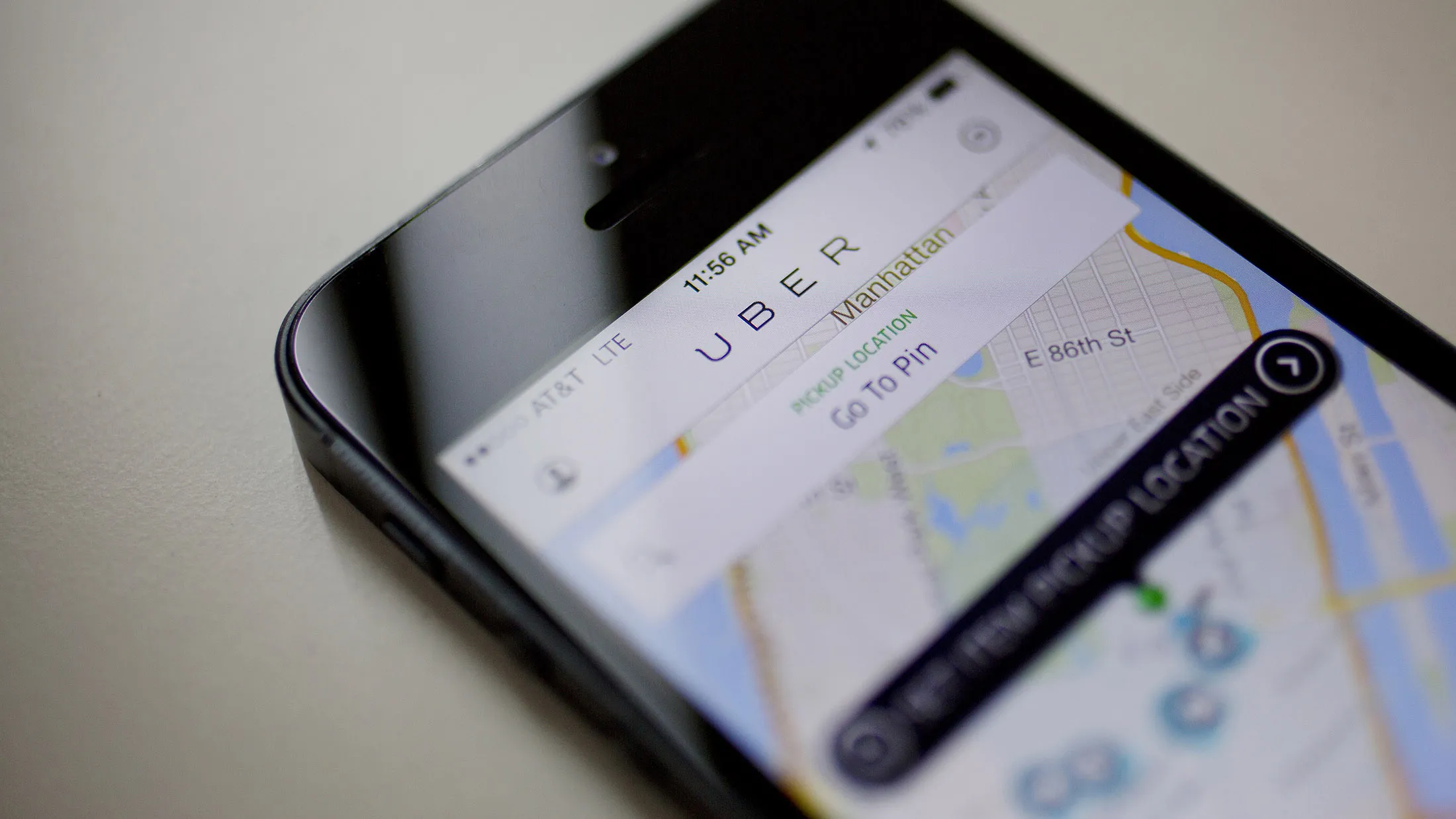Th Uber car service app.
