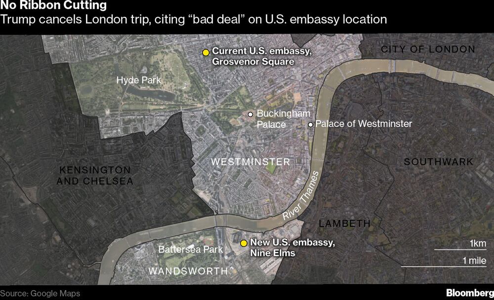Trump’s reason for skipping UK questioned, even by embassy (bloomberg.com)