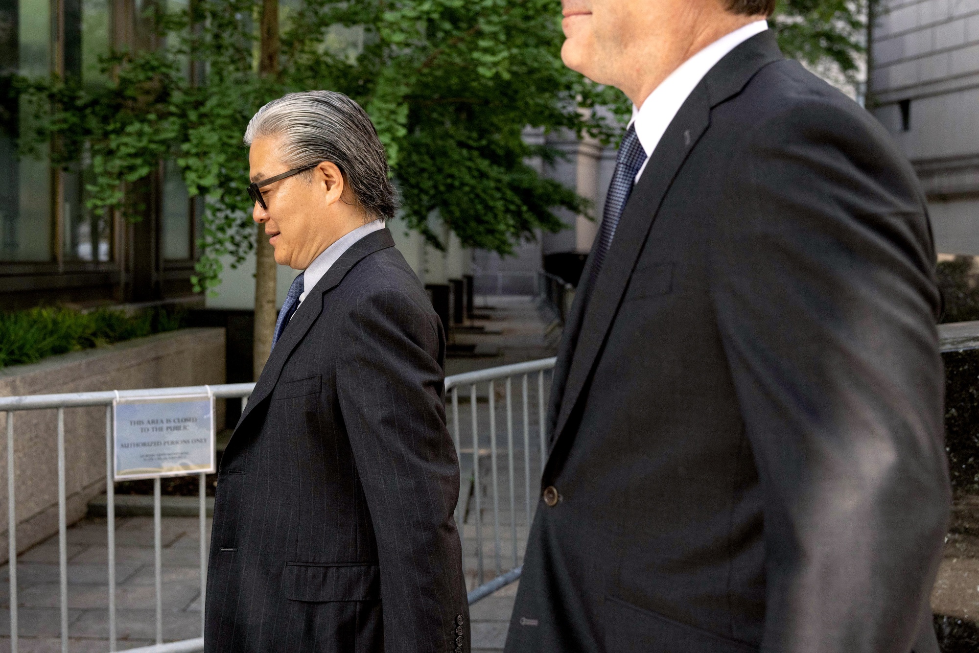 Bill Hwang arrives at federal court in New York on May 28.