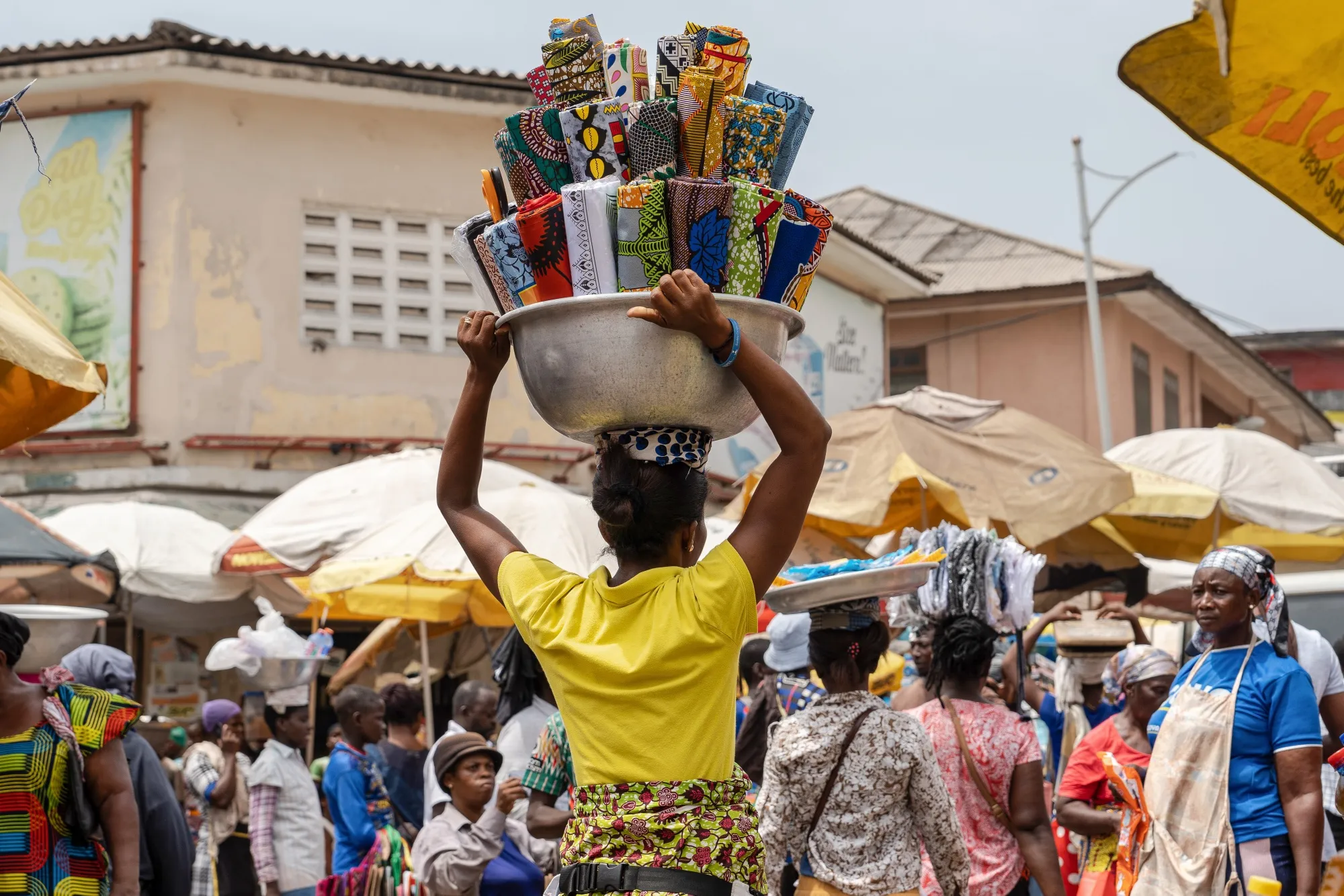A street vendor in Accra, Ghana.