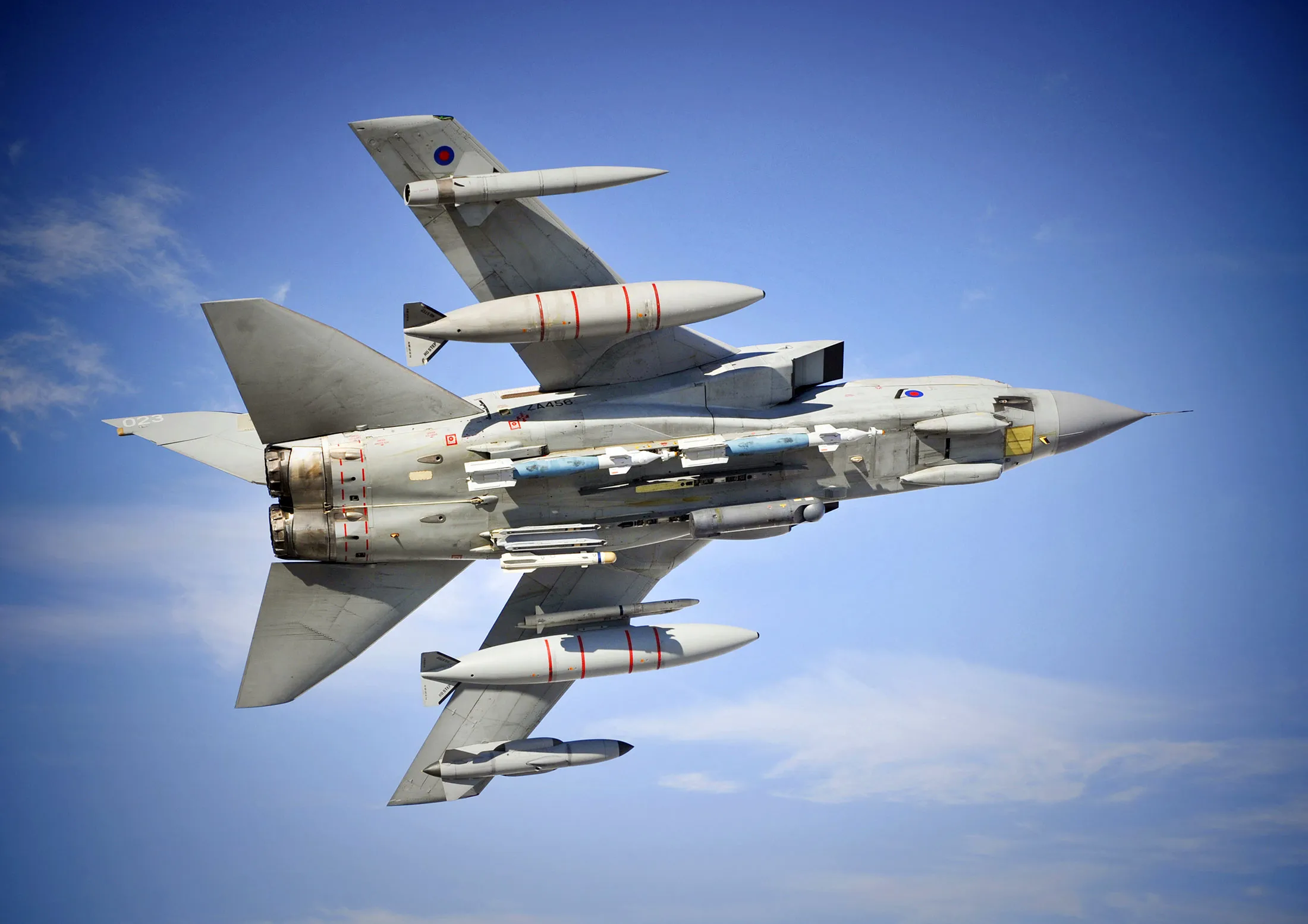 An RAF Tornado GR4 carrying a Brimstone missile.
