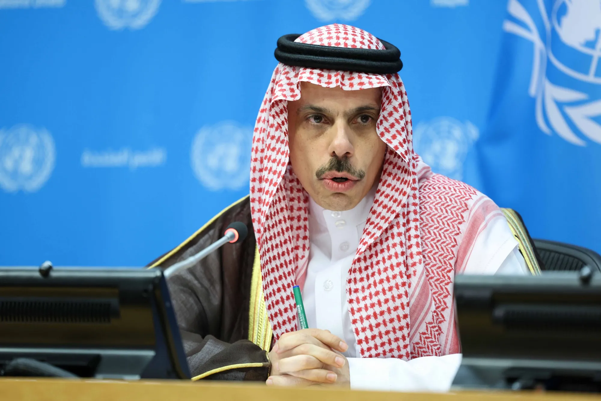 Foreign Minister&nbsp;Prince Faisal Bin Farhan at the United Nations in New York on July 28.