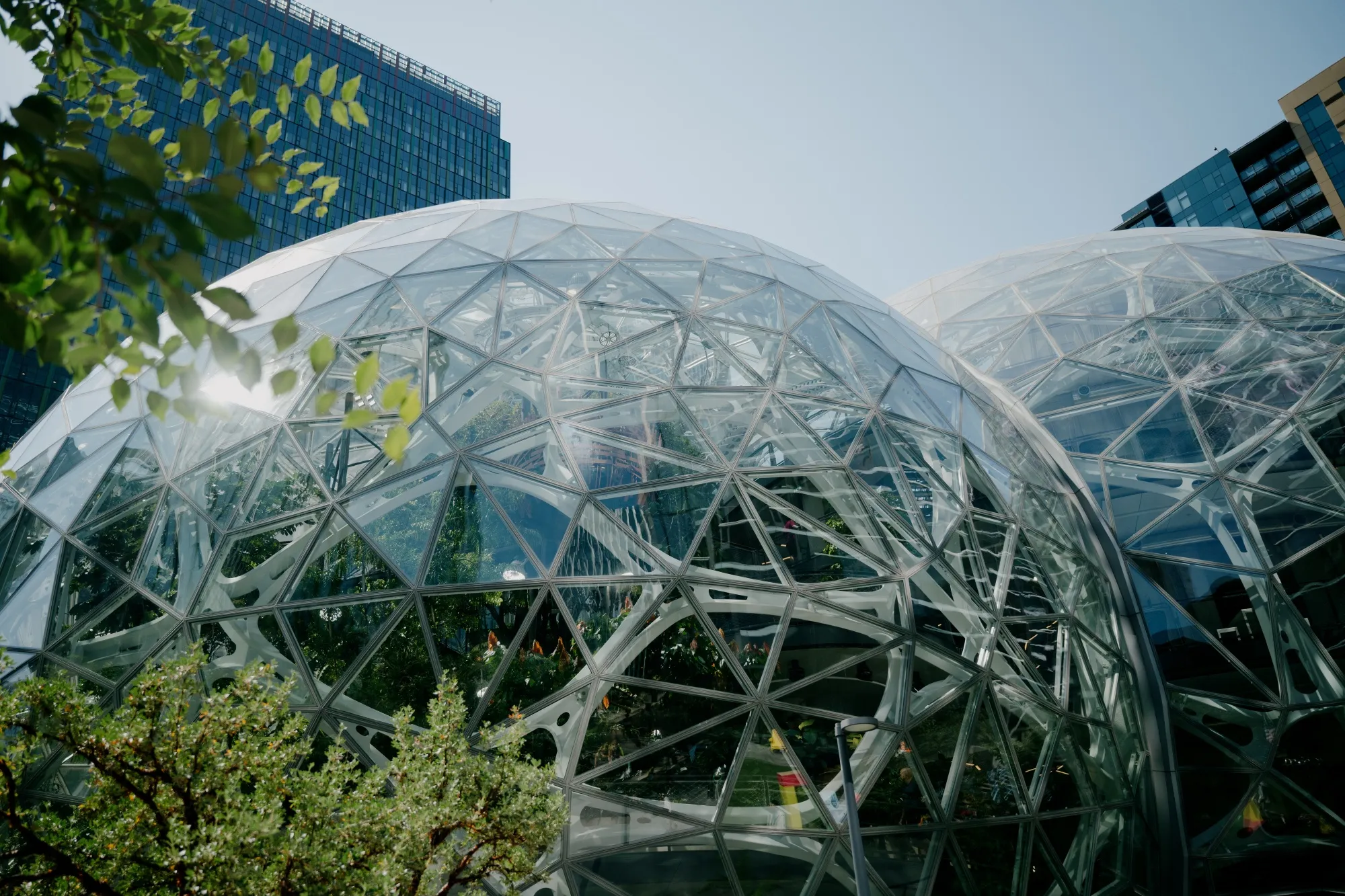 Amazon's Spheres at the company headquarters in Seattle.