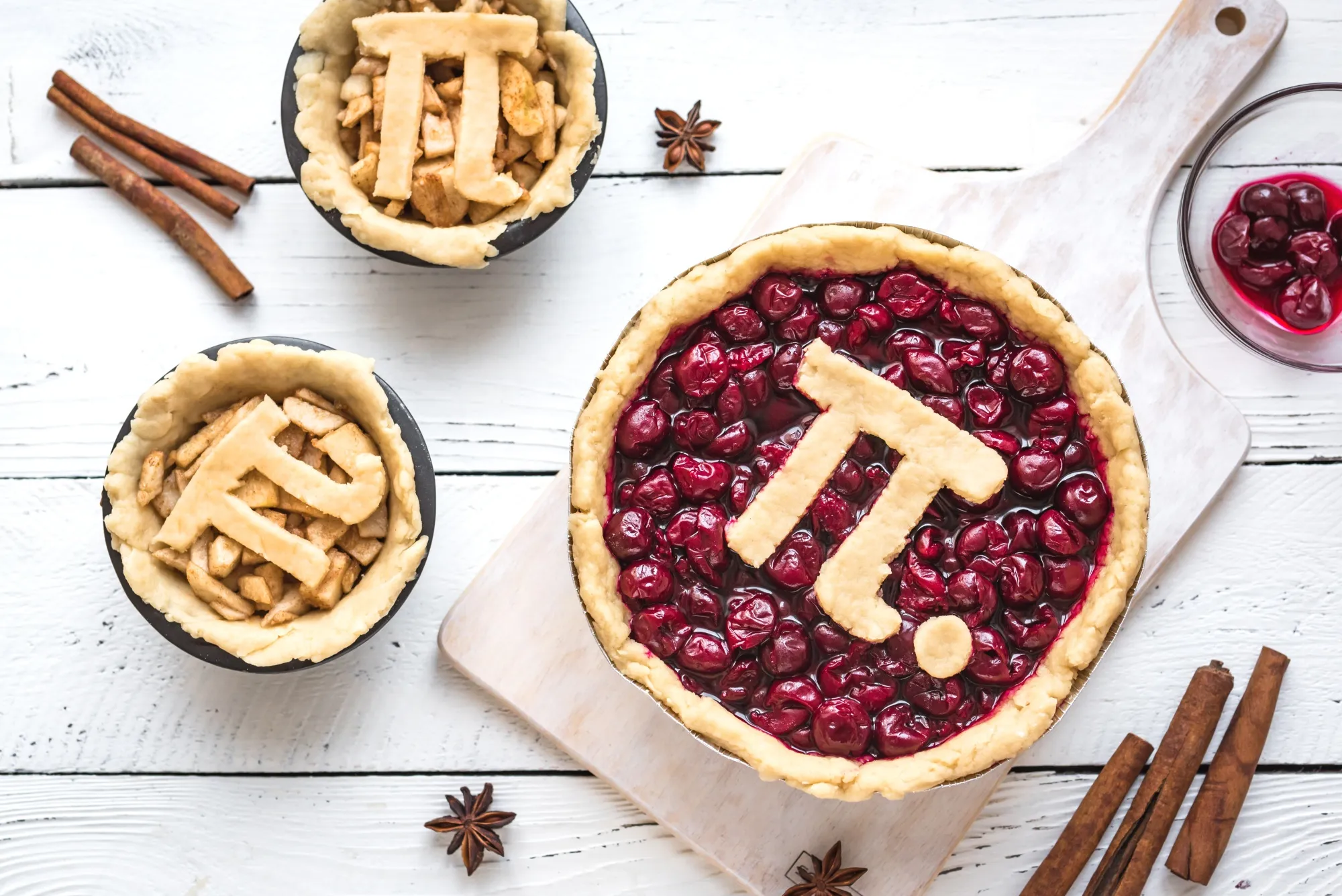 Gaston wanted a hearty pie in the shape of an isosceles triangle.