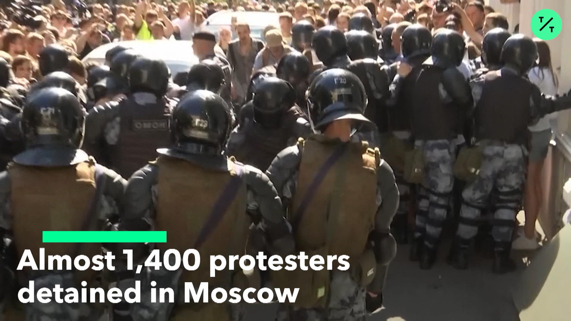 Almost 1,400 Detained in Moscow Protests