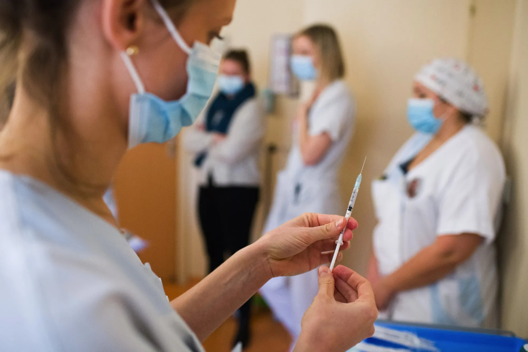 Pfizer-BioNTech Covid-19 Immunization at Private French Clinic 