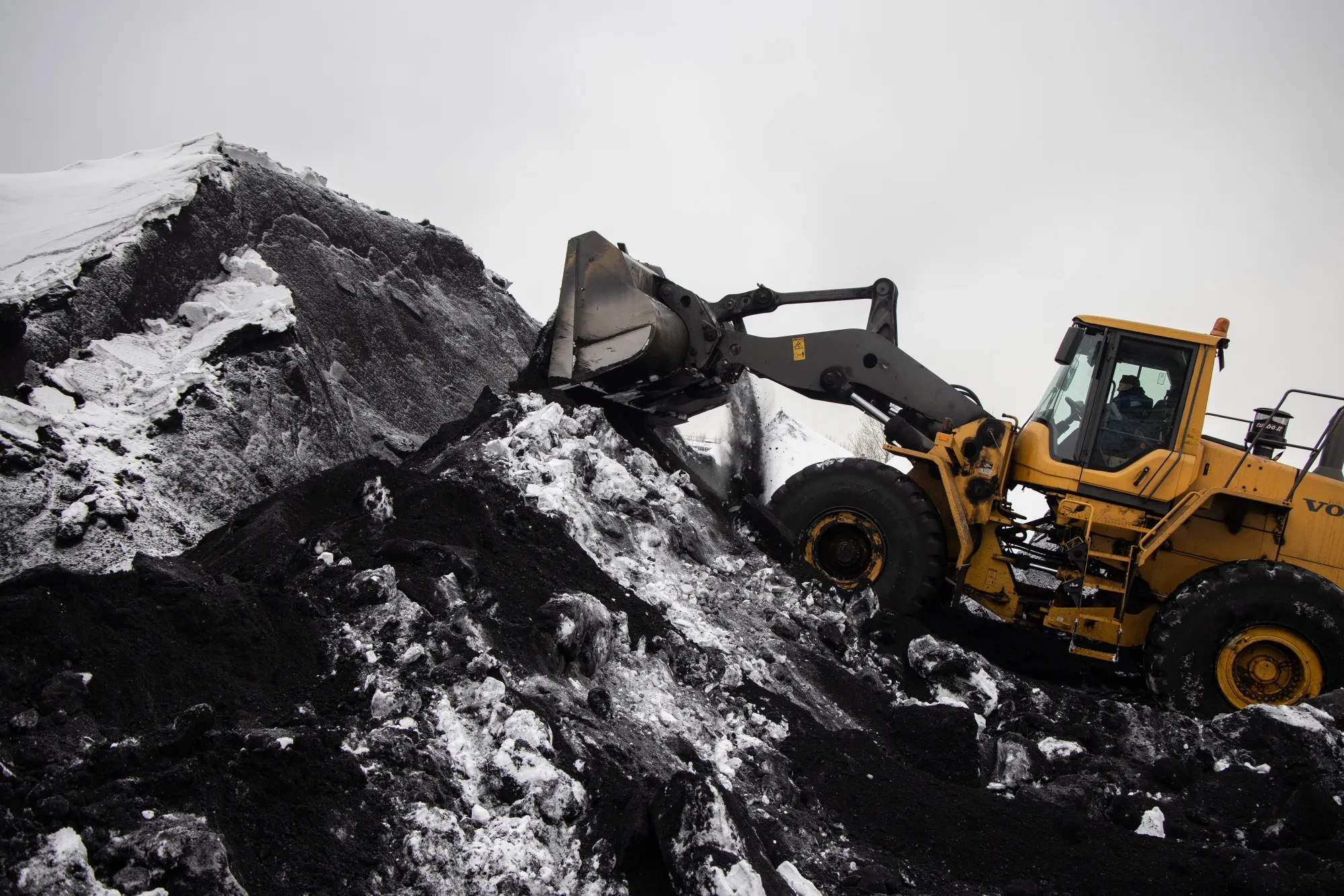A coal yard near Moscow.