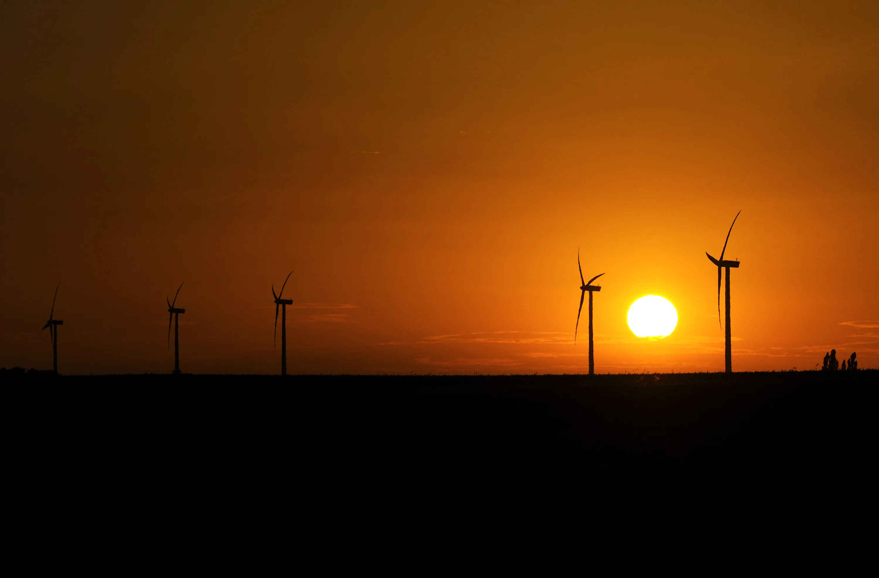 Wind turbines in France.