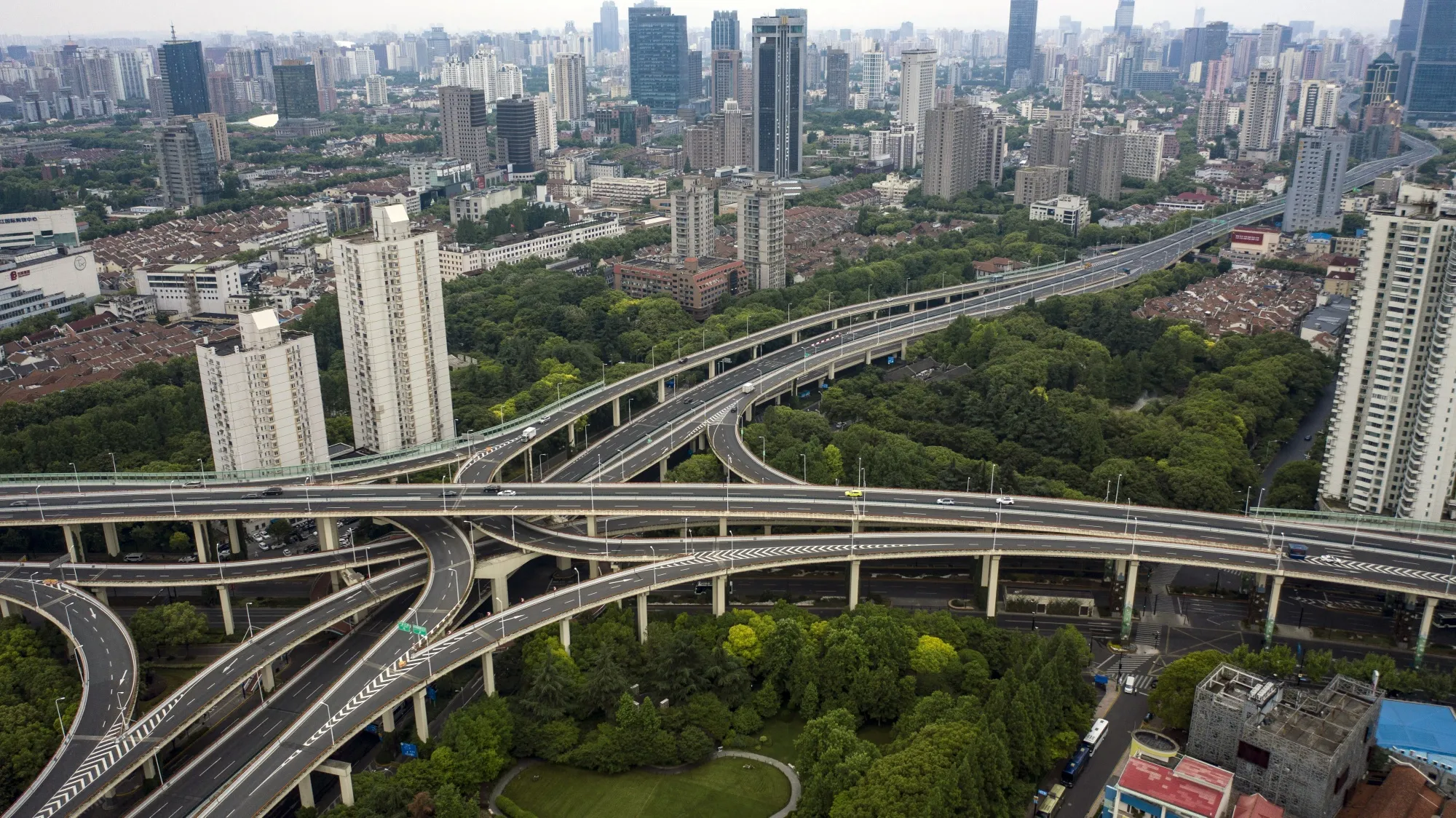 Vehicles travel along a near-empty highway during a lockdown on May 24.&nbsp;