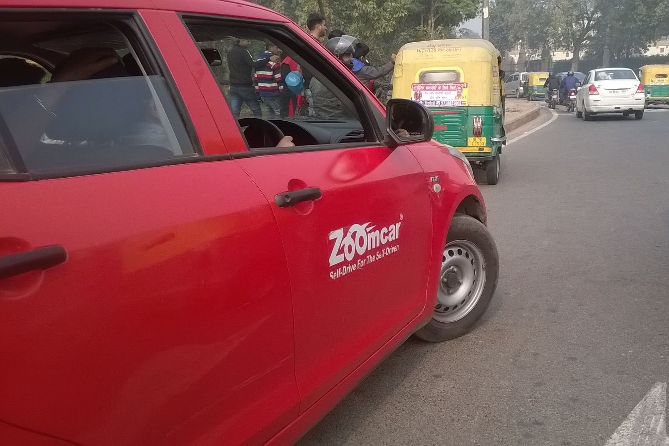 A Zoomcar vehicle in New Delhi.
